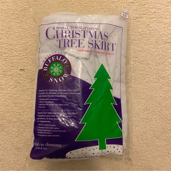 Faux Snow Christmas Tree Skirt - Picture 1 of 5